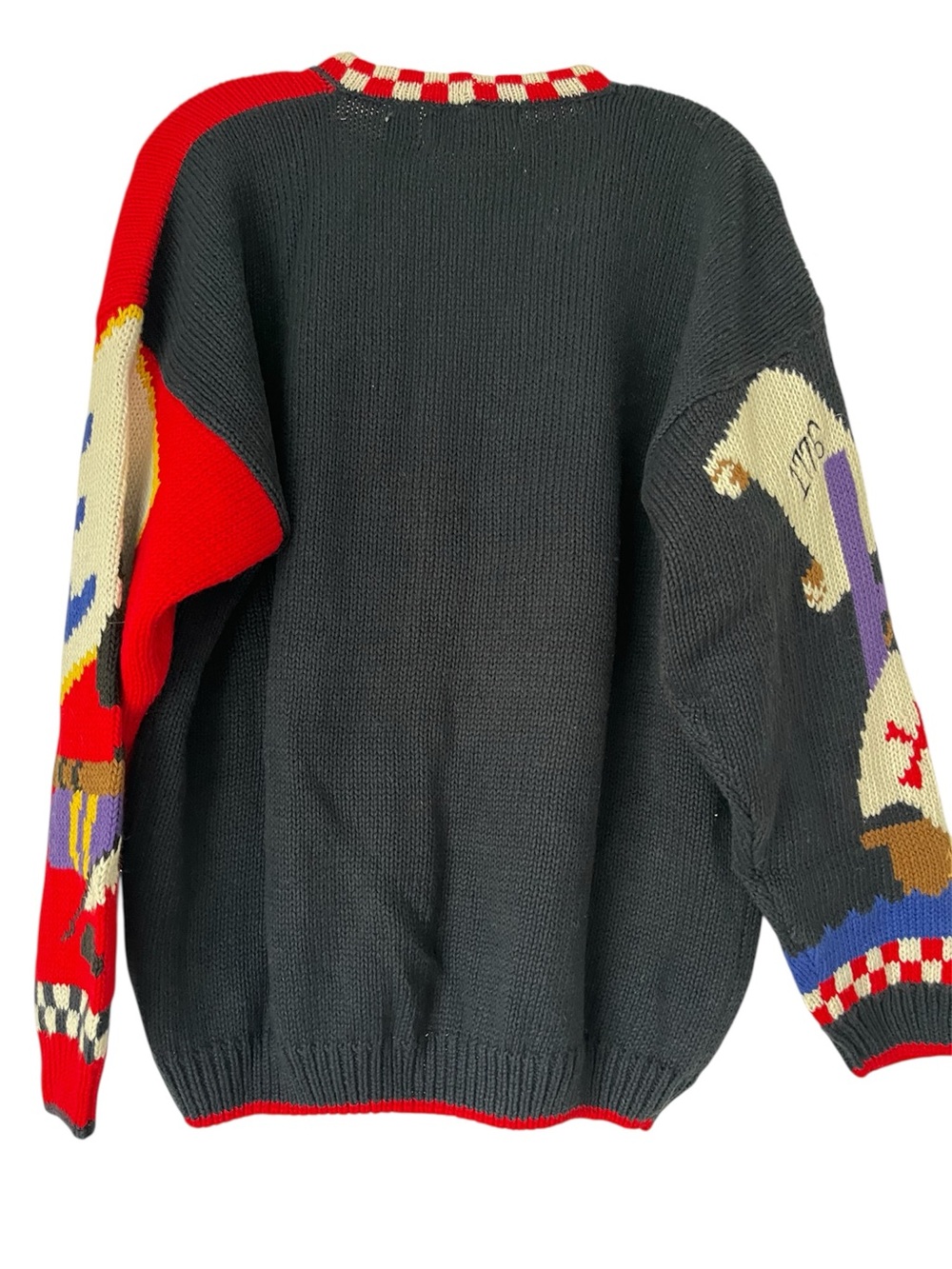Vintage School Teacher Cardigan Sweater XL by Design Options Rare - Picture 2 of 5